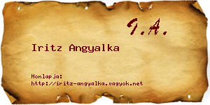 Iritz Angyalka névjegykártya